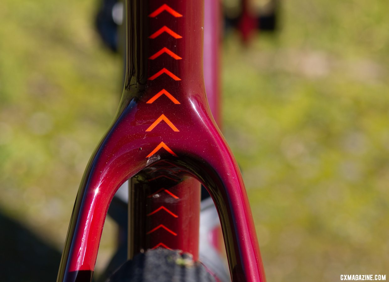 The Cervelo Aspero carbon gravel bike has ample clearance around 40mm gravel tires, and lots of mud clearance around 33mm cyclocross tires. © Cyclocross Magazine