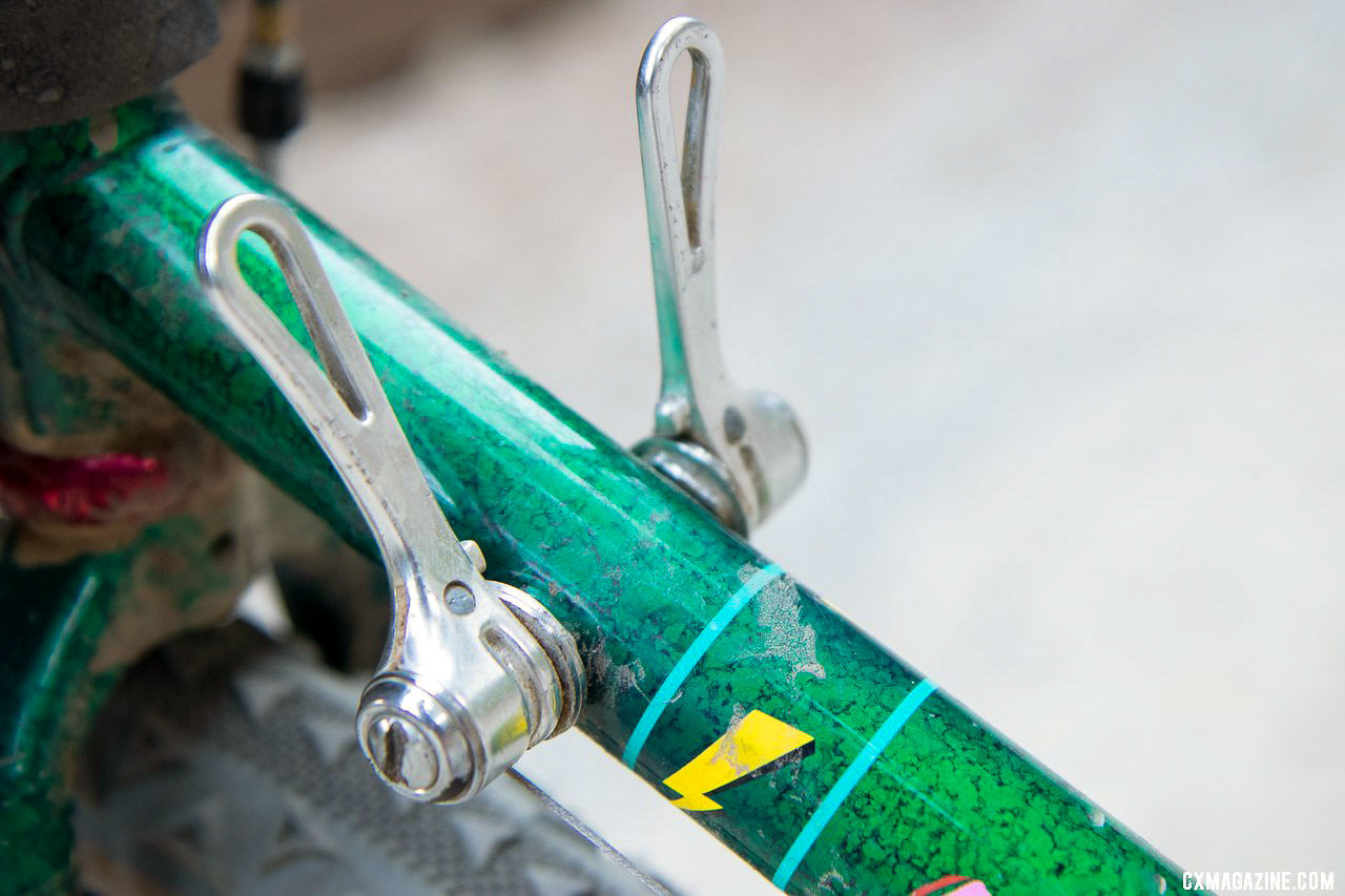 Simplex shifters were prized by racers in the 1980's, according to Ultraromance. Ultraromance's Crust Lightning Bolt gravel bike. © A. Yee / Cyclocross Magazine