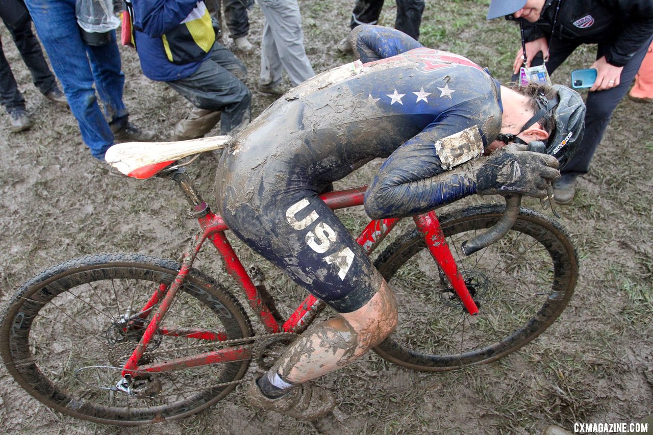 Arensman left it all out on the course. U23 Women, 2020 UCI Cyclocross World Championships, Dübendorf, Switzerland. © B. Hazen / Cyclocross Magazine