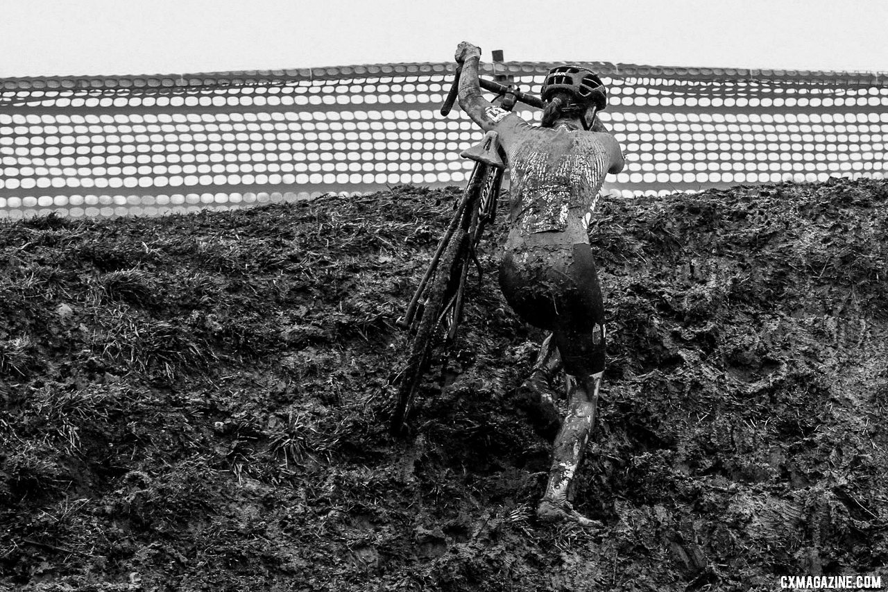 Hungary's Vas climbed to her country's first-ever Worlds medal, with a second place. U23 Women, 2020 UCI Cyclocross World Championships, Dübendorf, Switzerland. © B. Hazen / Cyclocross Magazine