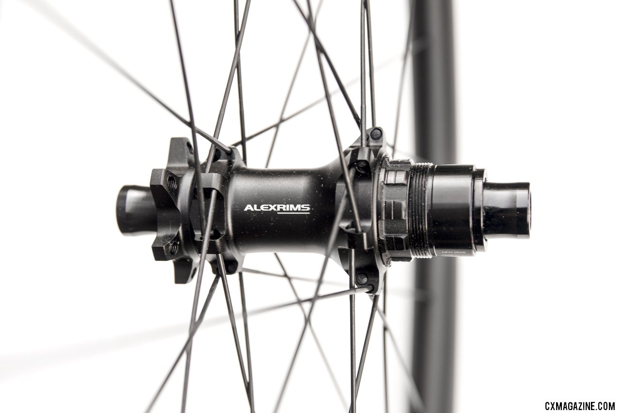 24 straight pull spokes, with XD, Shimano and MicroSpline options. The $1100 Alex Rims Baxter 3.0 25mm-wide carbon gravel wheels. © Cyclocross Magazine