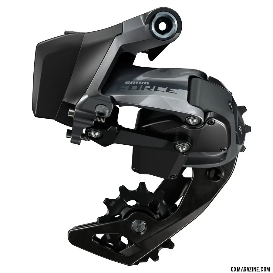 SRAM's Force AXS eTap drivetrain adds lower and wider gearing options with a new crankset and cassette, both which require new derailleurs. photo: SRAM