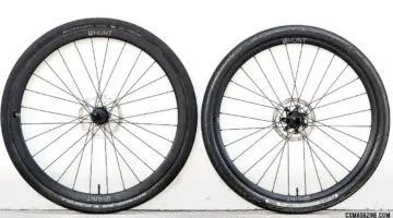 700C with 39mm tire vs 650B with 49mm tire (actual tire widths). © C. Lee / Cyclocross Magazine