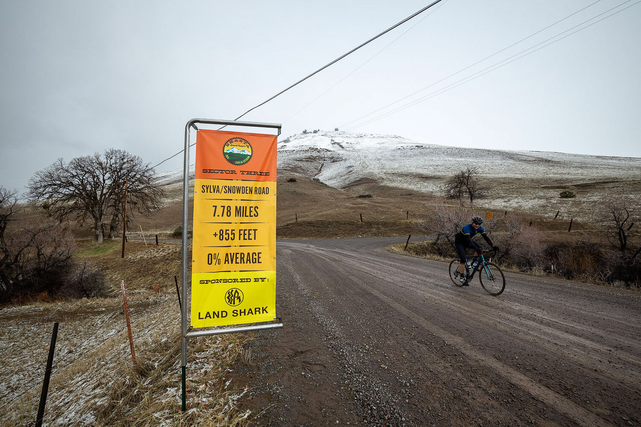 Sector signs offered a preview of each offroad segment separated by pavement. © Sean Bagshaw