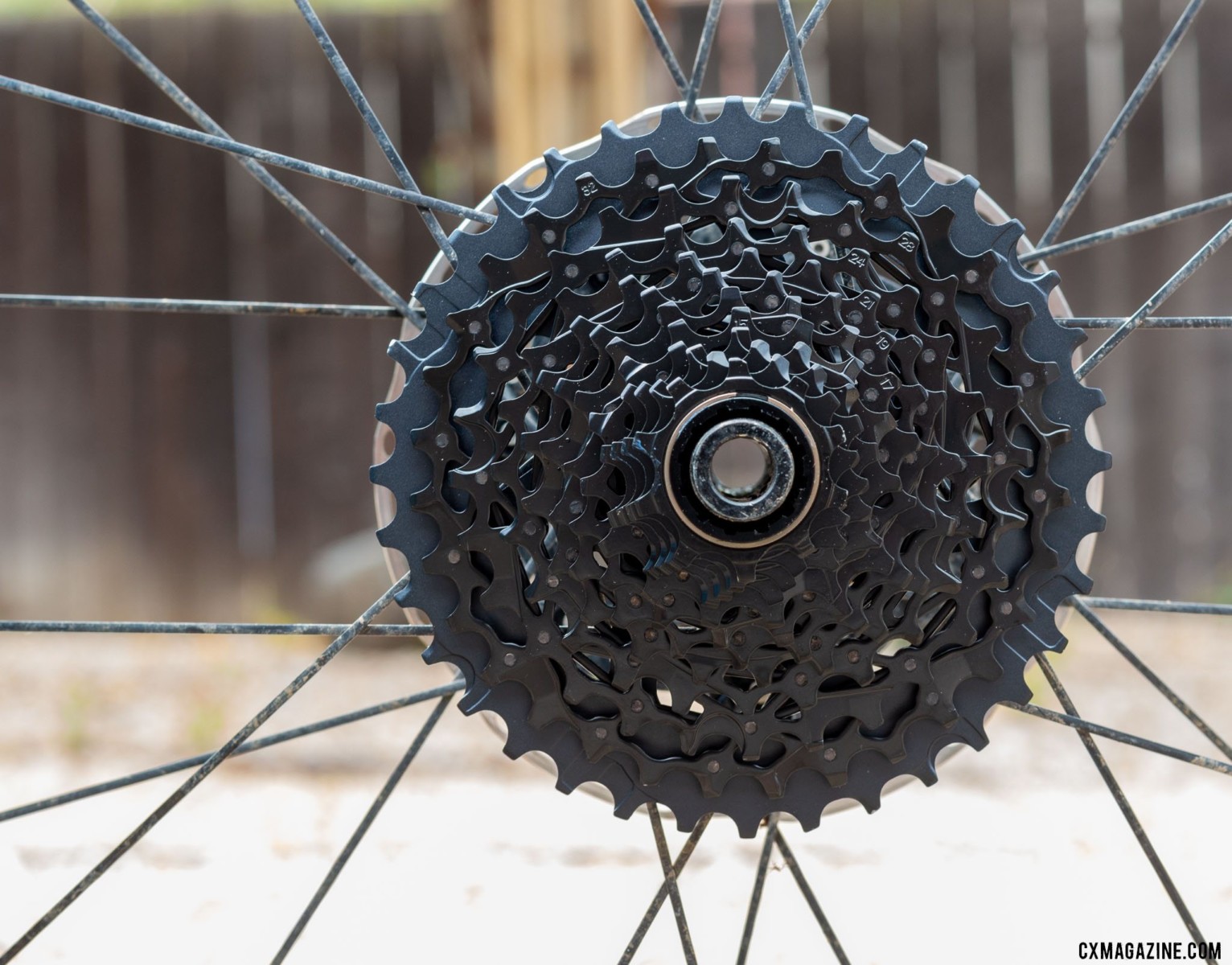 The new wide-range SRAM Force AXS eTap 10-36t cassette is XD-R only. © Cyclocross Magazine