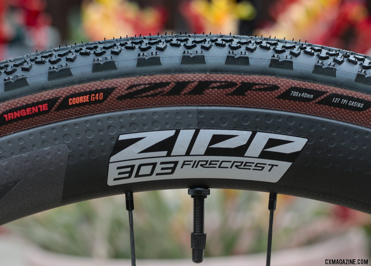 Zipp's new Firecrest 303 tubeless disc brake carbon wheelset gets shallower, wider and lighter. © Cyclocross Magazine