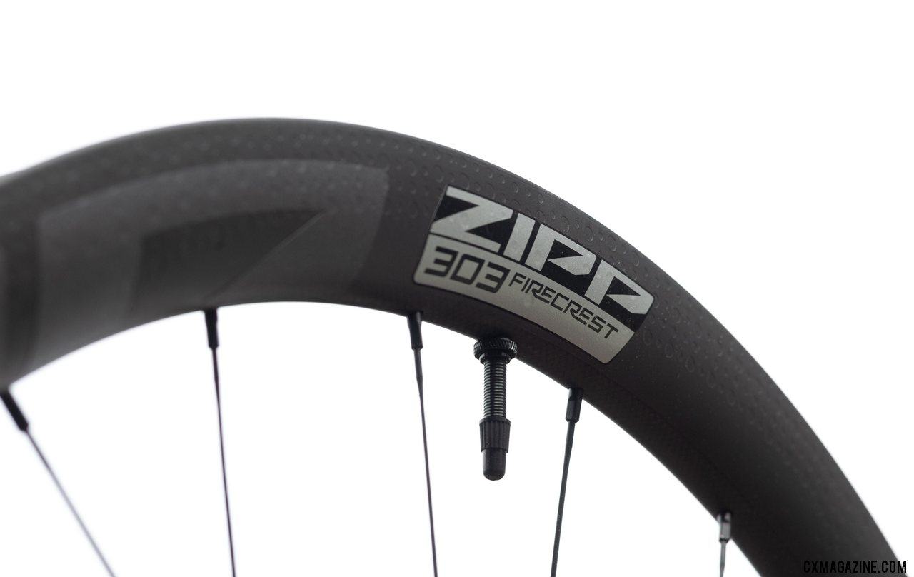 Zipp's new Firecrest 303 tubeless disc brake carbon wheelset features a new logo, subtle graphics and a lifetime warranty. © Cyclocross Magazine