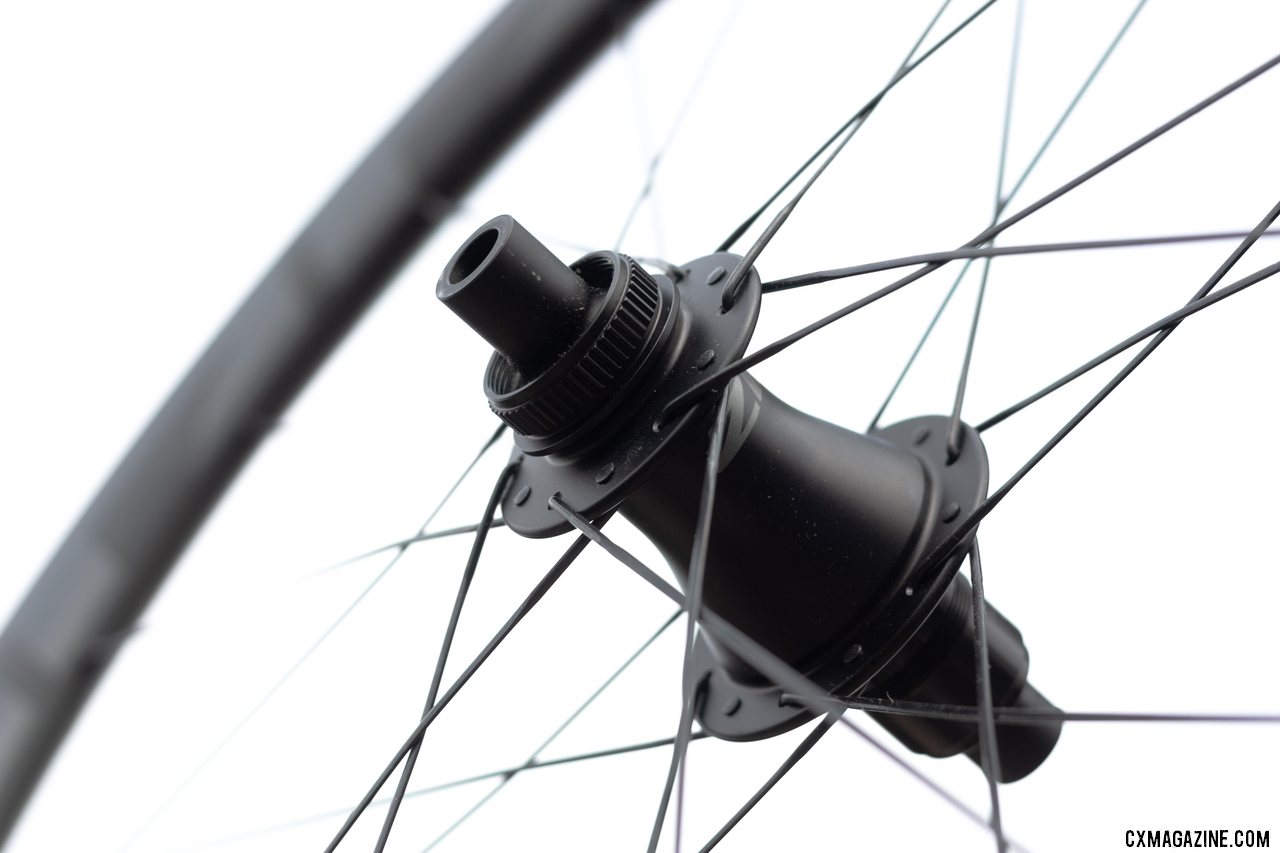 Zipp's new Firecrest 303 tubeless disc brake carbon wheelset gets shallower, wider and lighter. CenterLock rotor mounts make for easy rotor changes. © Cyclocross Magazine