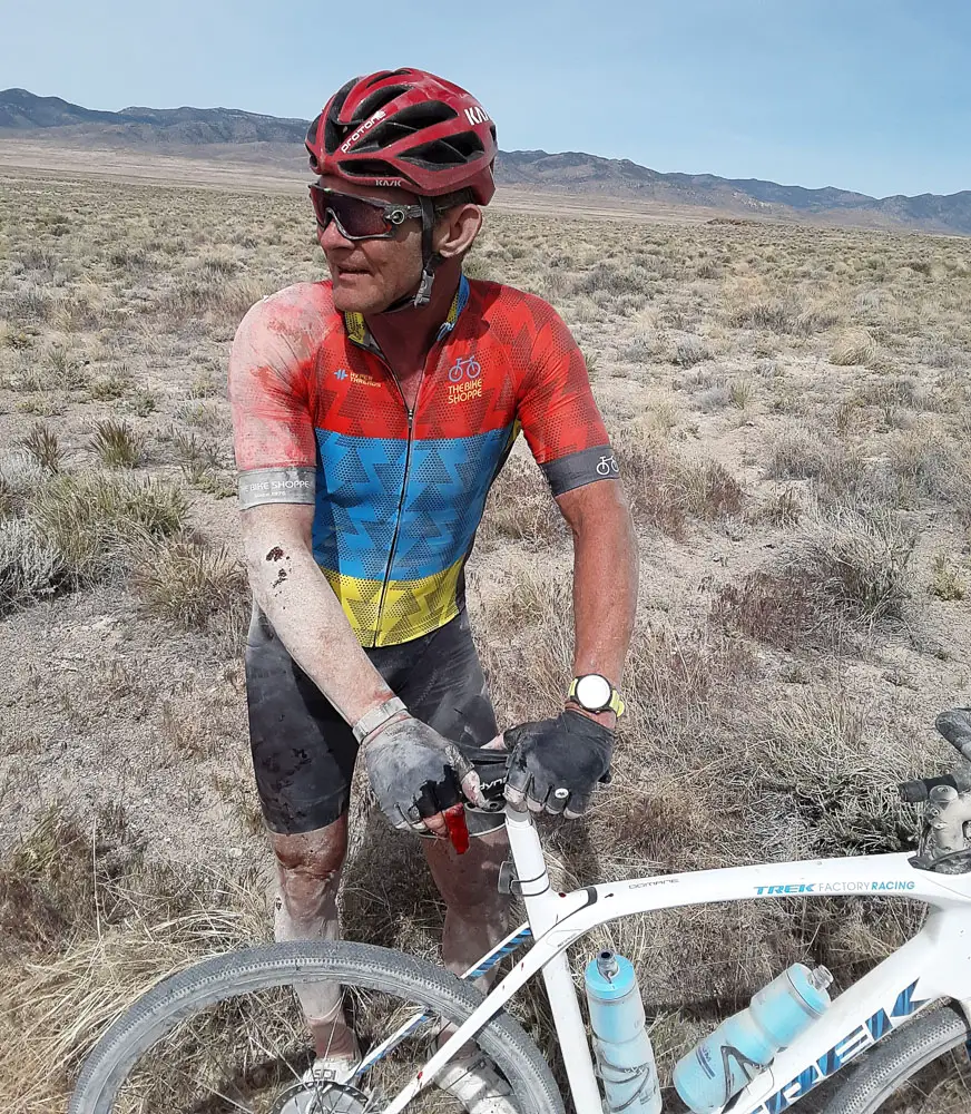 Narrow high pressure tires can backfire. The Salty Lizard 100 and Stupid Pony gravel events are coming to Northern Utah and Nevada October 2,3. photo: courtesy