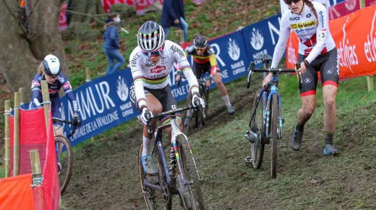 Alvarado finished off the podium despite a strong start. 2020 Namur UCI Cyclocross World Cup Women. © Cyclocross Magazine