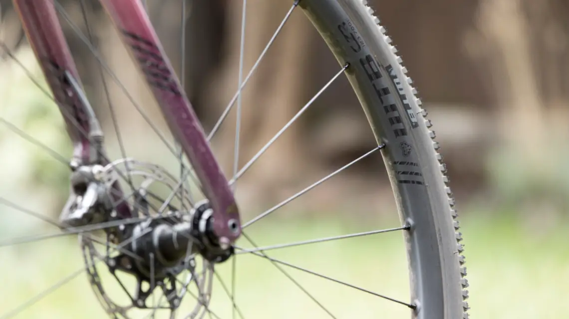note the reinforced spoke holes on the WTB CZR i23 rim. © C.Lee/Cyclocross Magazine