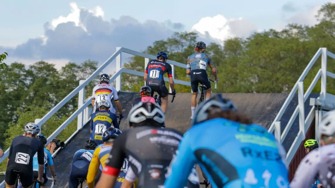 Lance Haidet leads the Elite Men. 2021 Trek CX Cup, Elite Men. © D. Mable / Cyclocross Magazine