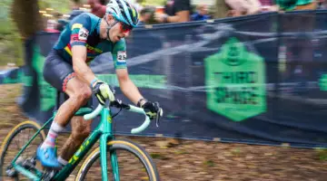 Kerry Werner raced to a top-15. 2021 UCI Cyclocross World Cup Waterloo, Elite Men. © D. Mable / Cyclocross Magazine