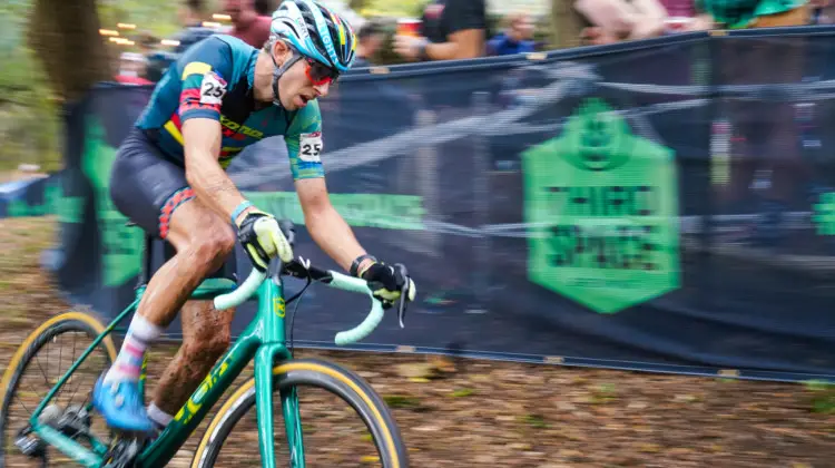 Kerry Werner raced to a top-15. 2021 UCI Cyclocross World Cup Waterloo, Elite Men. © D. Mable / Cyclocross Magazine