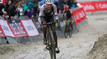 Lucinda Brand took charge late. 2021 Superprestige Gieten. Elite Women. © B. Hazen / Cyclocross Magazine