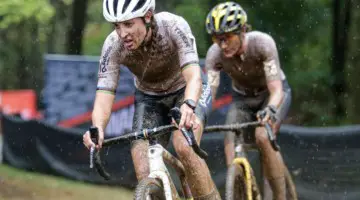 For most of the race, it looked like we'd see a final lap battle as we did in Waterloo between Brand and Vos. 2021 UCI Cyclocross World Cup Fayetteville, Elite Women. © D. Mable / Cyclocross Magazine