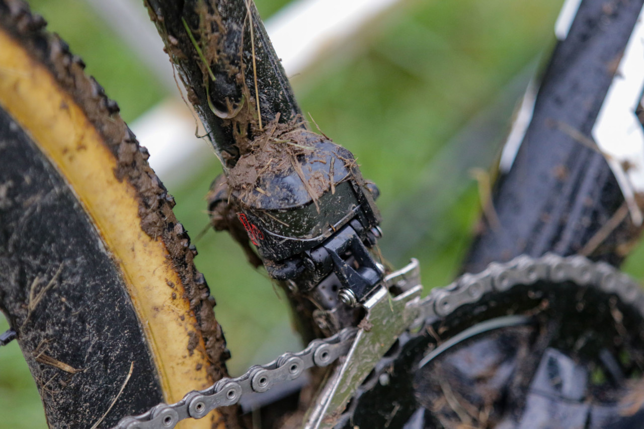 Changing conditions in Waterloo made for muddy racing. Eli Iserbyt's World Cup Waterloo-winning Ridley X-Night cyclocross bike. © D. Mable / Cyclocross Magazine