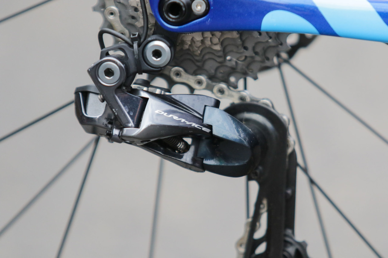 Like many Euro pros, Iserbyt does not use a clutch equipped derailleur. Eli Iserbyt's World Cup Waterloo-winning Ridley X-Night cyclocross bike. © D. Mable / Cyclocross Magazine