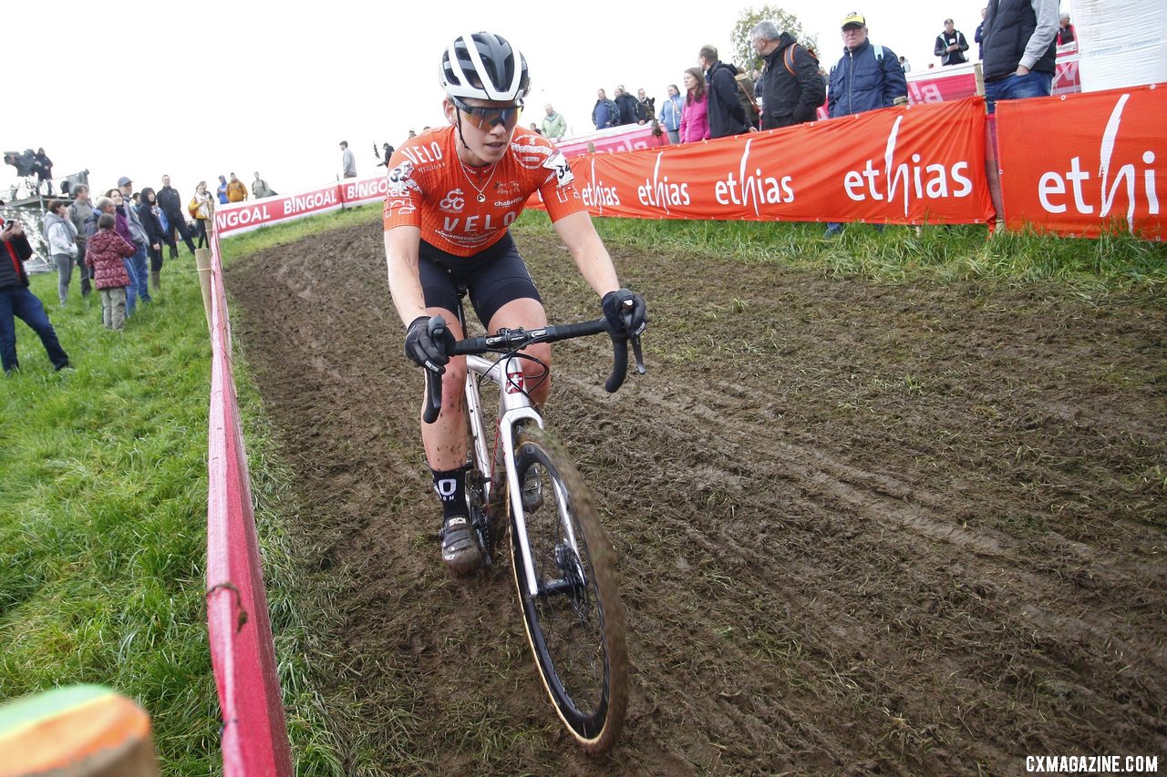 Allison Arensman. 2021 UCI Cyclocross World Cup Overijse, Elite Women, October 31. © B. Hazen / Cyclocross Magazine