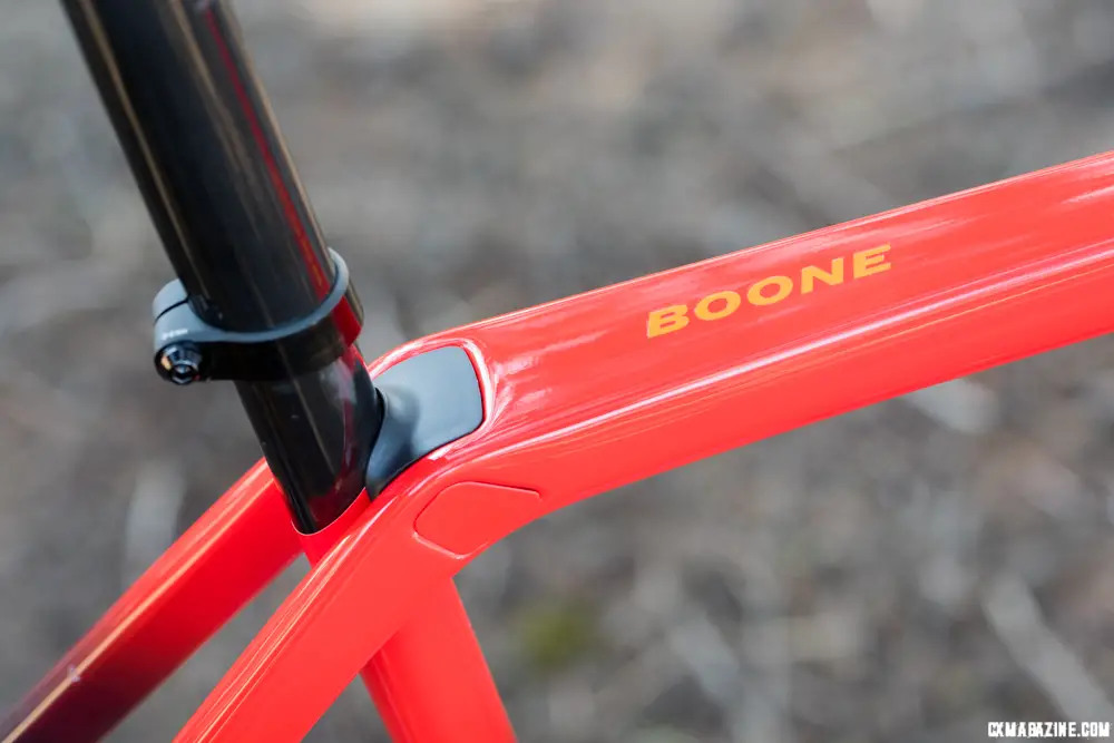 Trek Boone rear Isospeed decoupler allows the seat mast to flex for compliance over rough terrain