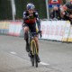 Wout van Aert crossing the finish line. 2021 X2O Trofee Azencross Loehout Elite Men. © B. Hazen / Cyclocross Magazine