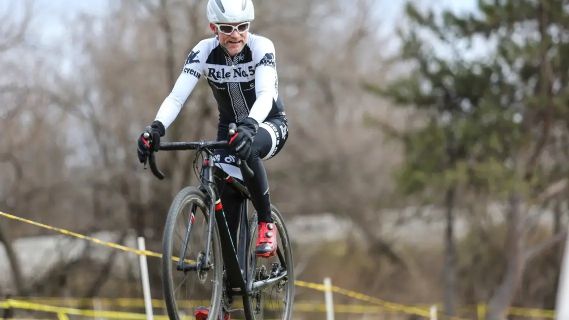 Jim Cochran won the 2021 Cyclocross Nationals 55-59 race. photo: Cochran tuning up for Nationals one week before Nationals by Jeff Corcoran