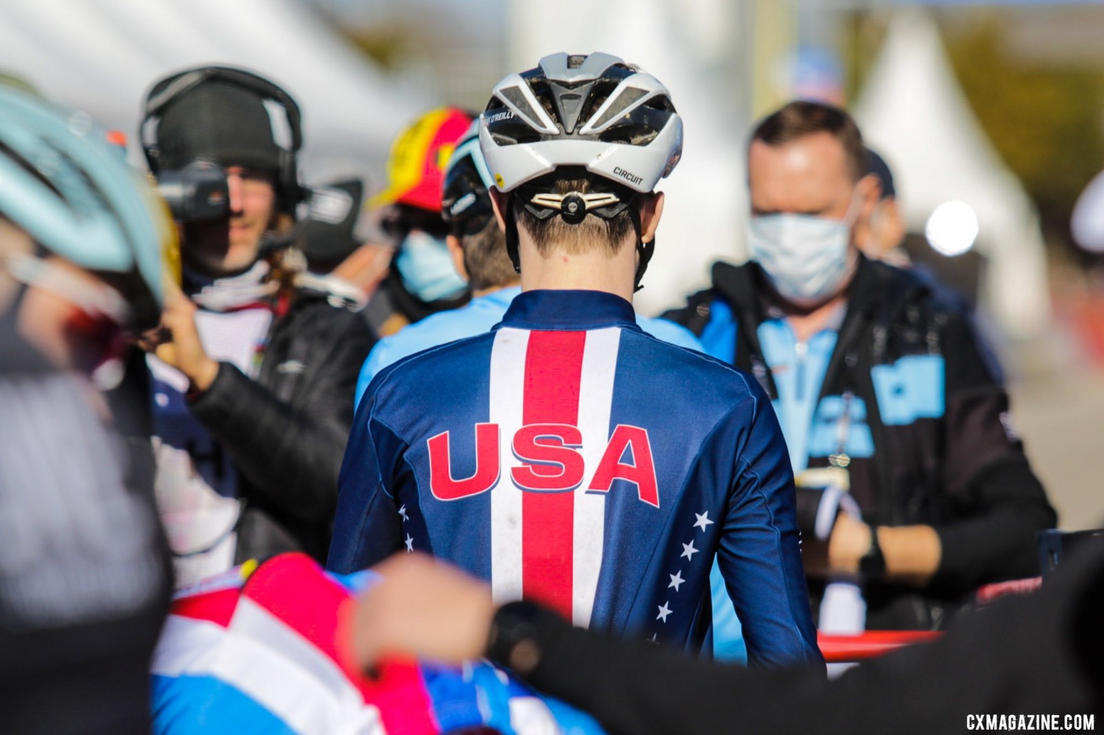Team USA had a good showing capped by Andrew August's fifth place. Junior Men. 2022 Cyclocross World Championships, Fayetteville, Arkansas USA. © D. Mable / Cyclocross Magazine