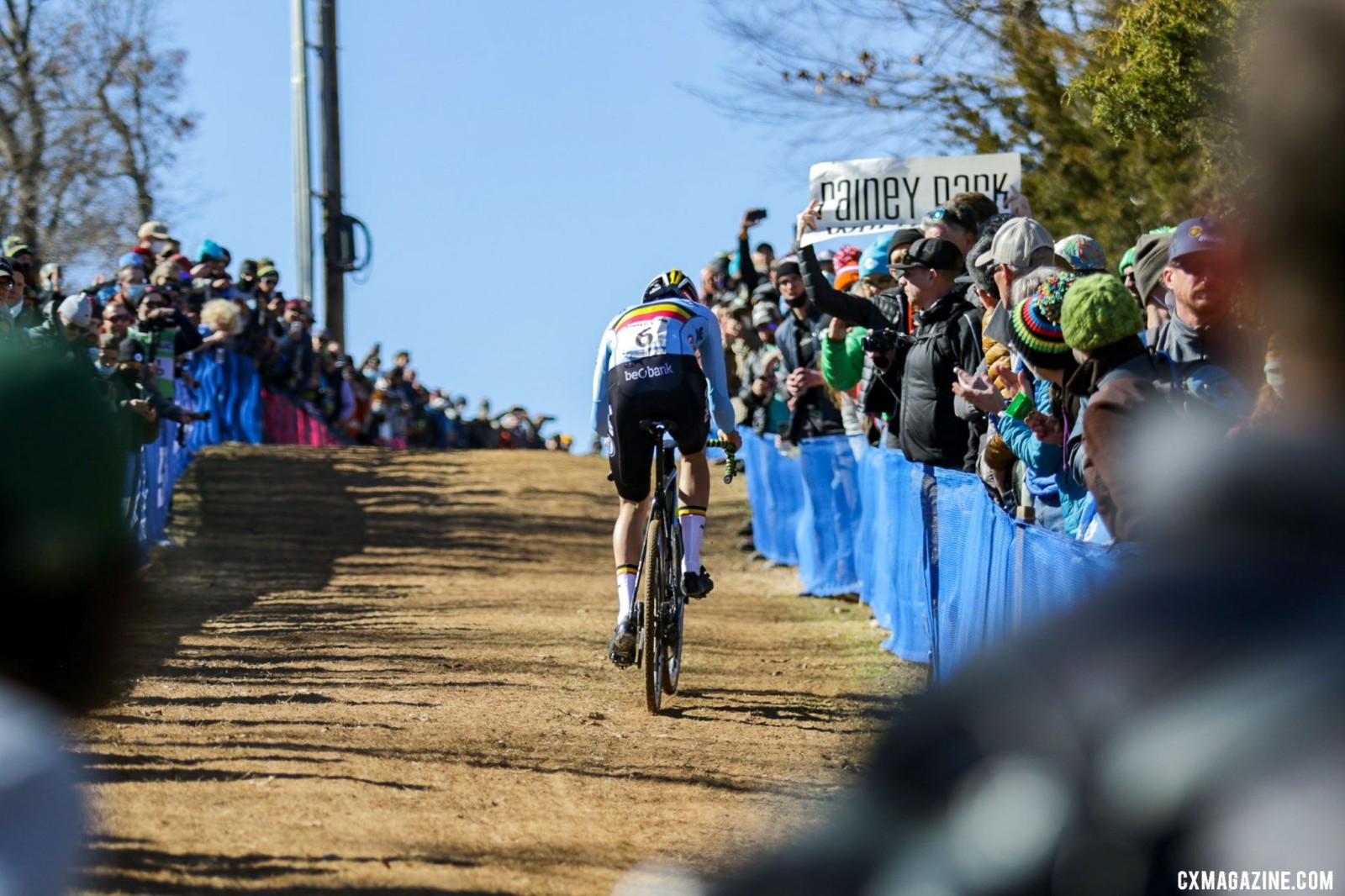 Joran Wyseure takes the U23 Men's title. 2022 Cyclocross World Championships, Fayetteville, Arkansas USA. © D. Mable / Cyclocross Magazine