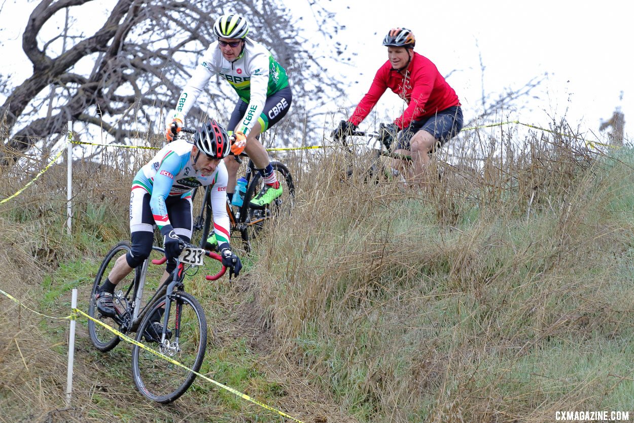 There isn't much elevation change, but the promoters make the most of it. Rockville Bike Cyclocross Series in Fairfield, CA runs every Sunday in January and February. © J. Silva