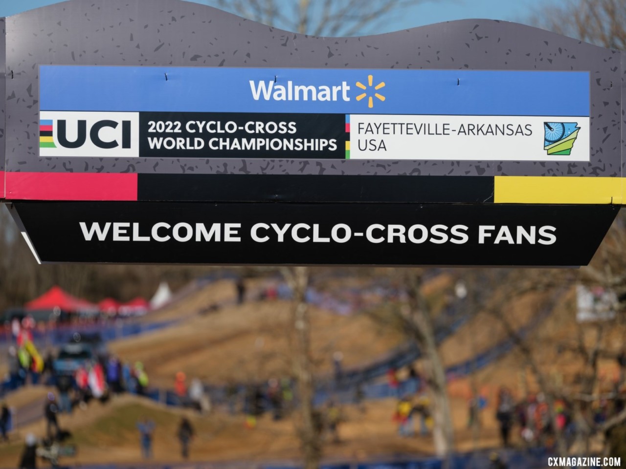 A reported $70 million from Walmart ensured title sponsorship. 2022 Cyclocross World Championships, Fayetteville, Arkansas USA. © G. Gould / Cyclocross Magazine