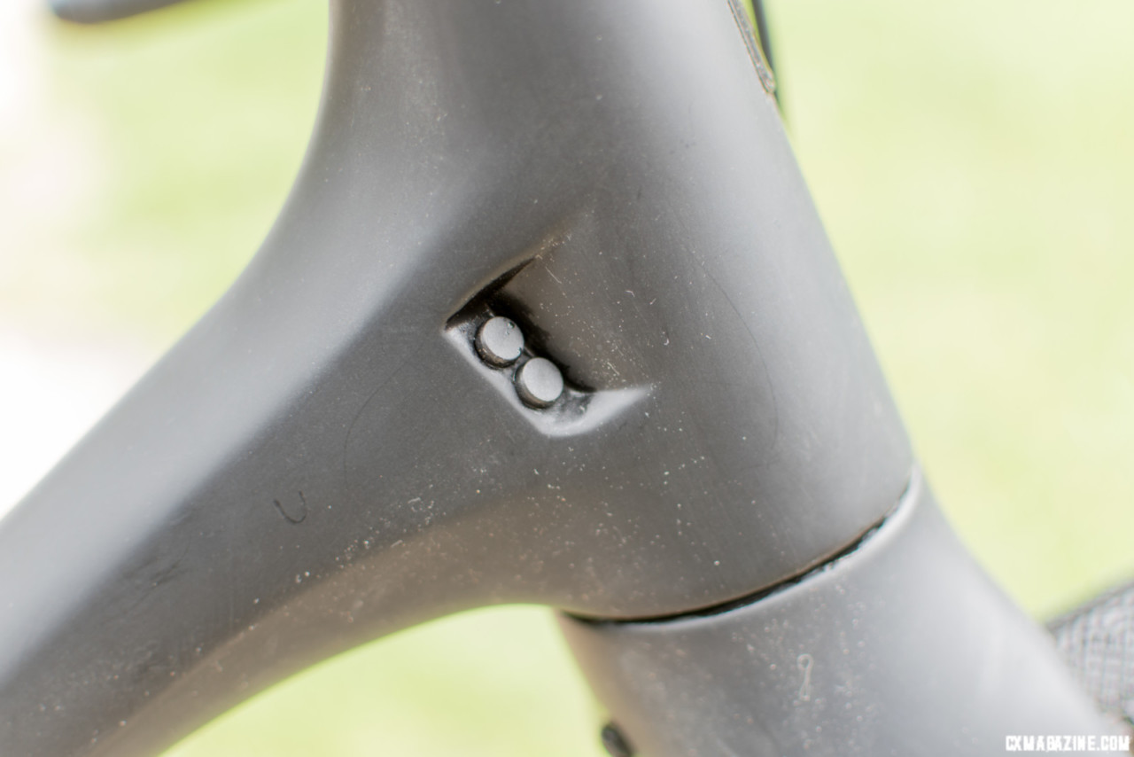 Ports for control lines not used with AXS on our review bike. Evil Bikes Chamois Hagar © C. Lee/Cyclocross Magazine