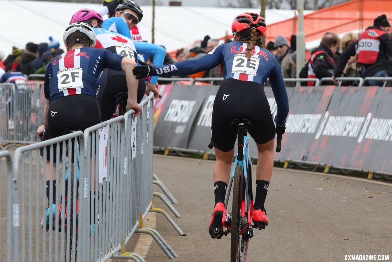 Team Relay, 2023 UCI Cyclocross World Championships, Hoogerheide. © B. Hazen / Cyclocross Magazine