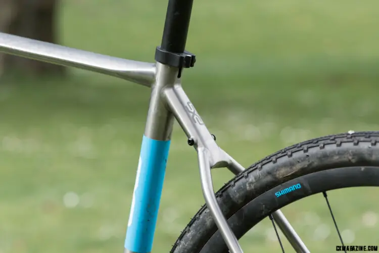 Interesting tube shapes and attachments on the T-Lab X3. © C.Lee/ Cyclocross Magazine