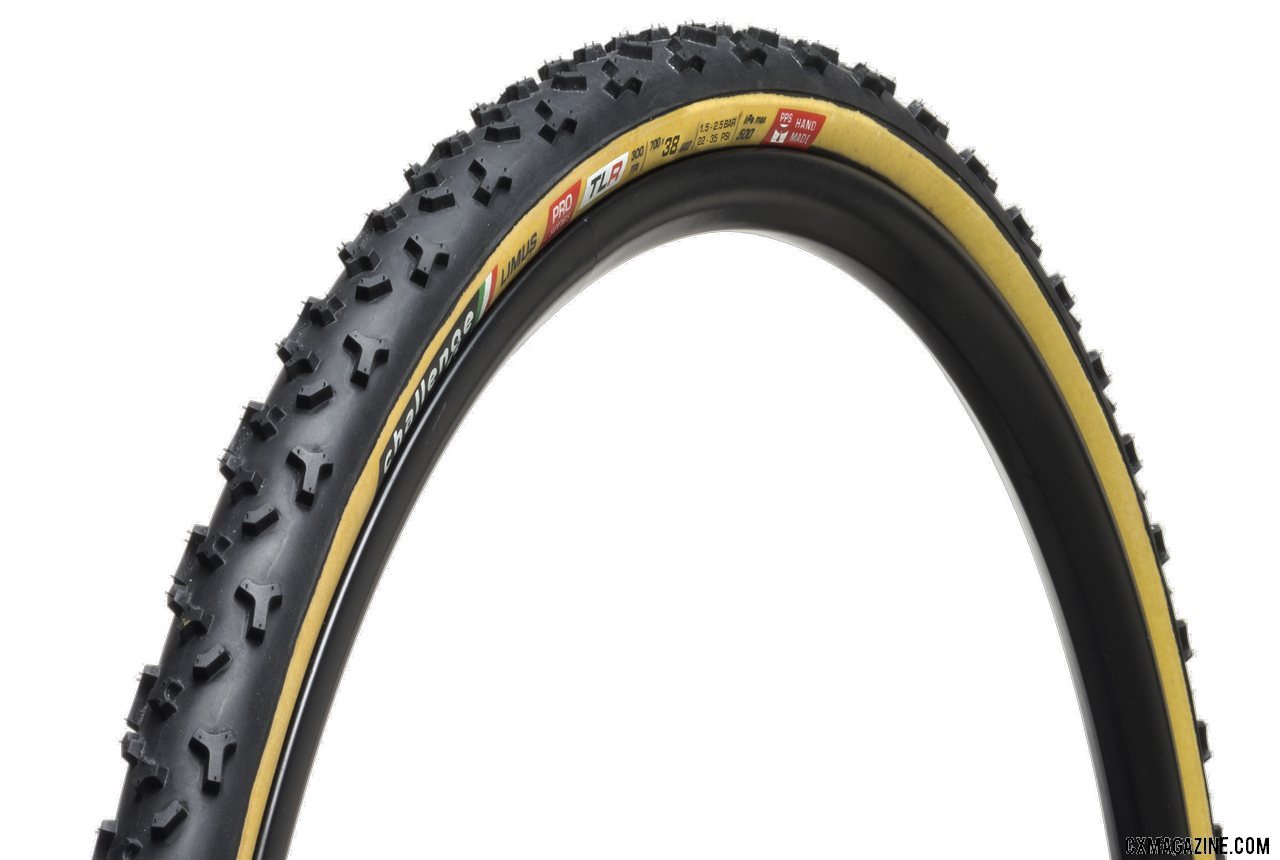 Challenge Tires adds 38mm versions of its Limus and Grifo tubular and TLR cyclocross tires.