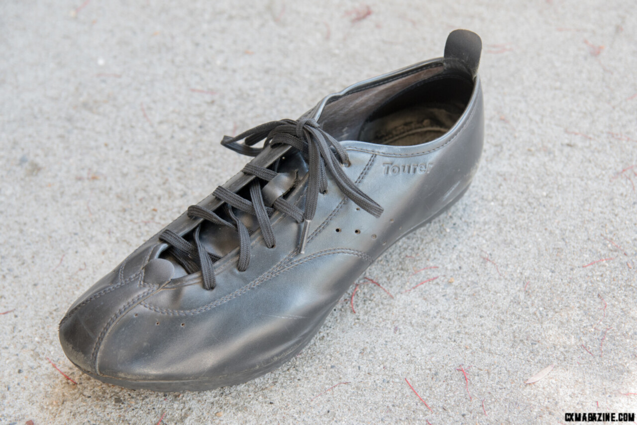 The lustworthy original Ouoc Pham Touring shoe with a supple leather upper. © C.Lee/ Cyclocross Magazine