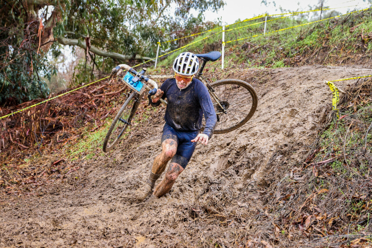 #TrueCrossConditions enjoyed by Jeremy Borgenson. Rockville Cyclocross Series in Fairfield, CA happens each Sunday in January and February at Solano Community College. © J. Silva / Cyclocross Magazine