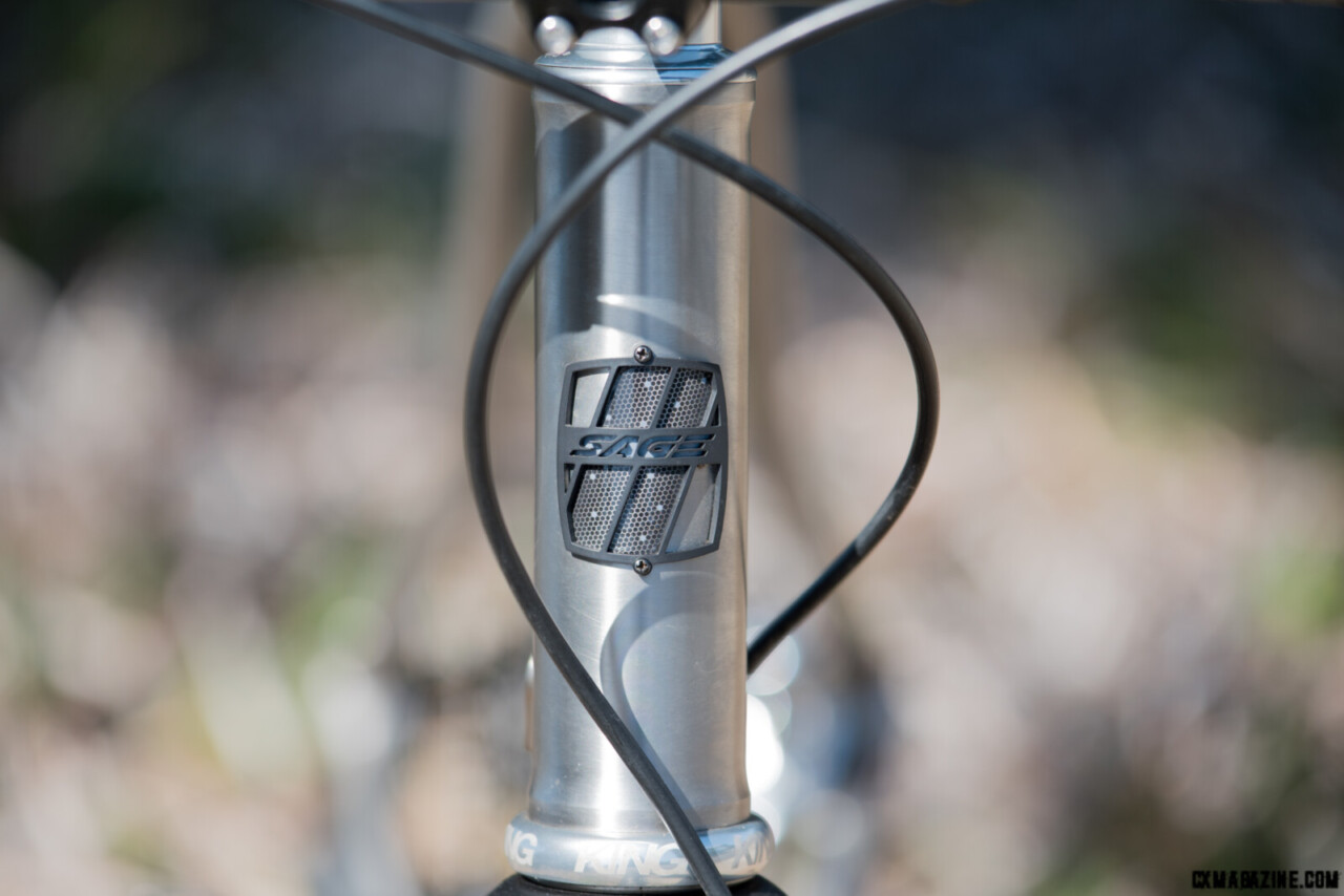 The Sage headbadge doesn't hel[p you CDa, but it sure adds panache. ©C. Lee/Cyclocross Magazine