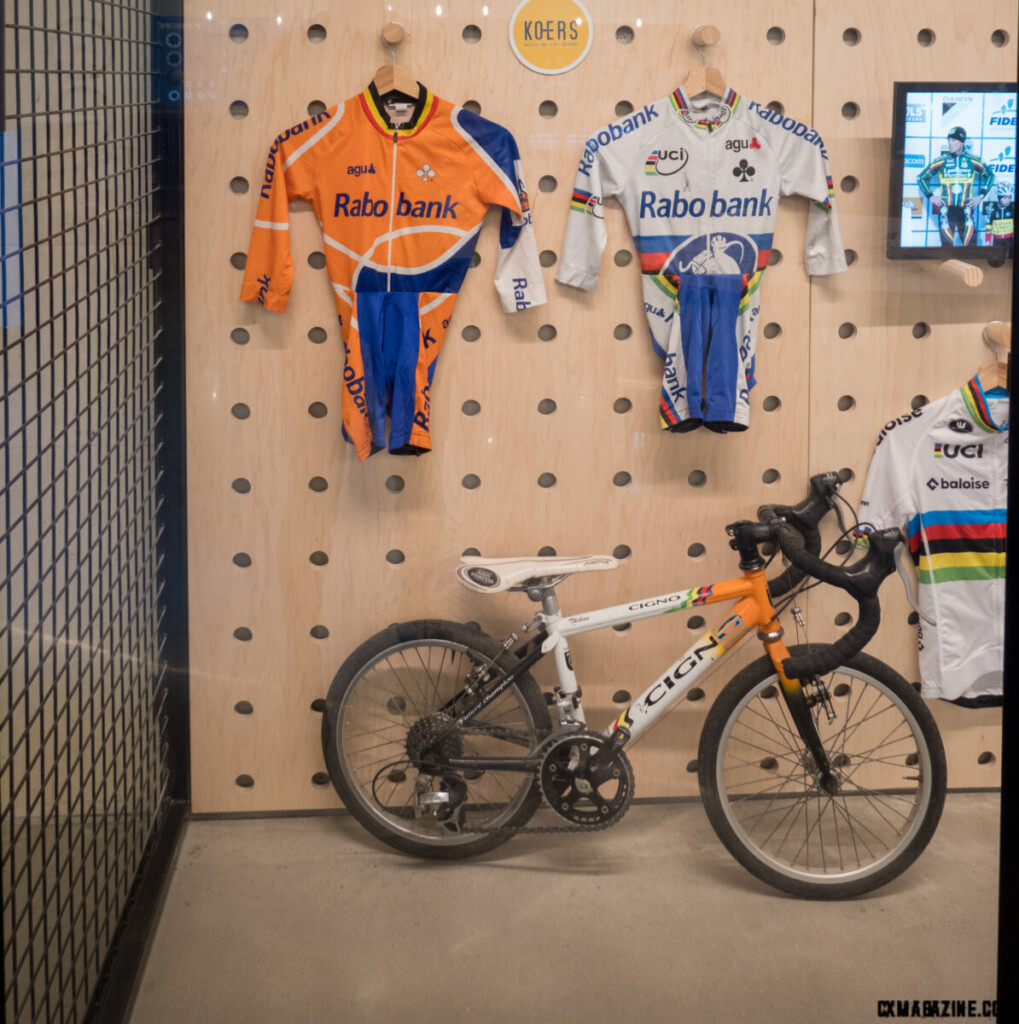 Sven Nys' CX suits cut and sewn to fit by Thibau Nys' grandmother. © C. Lee/Cyclocross Magazine