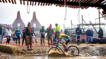 A Rock Lobster Junior takes on the 2024 Nutty Cross mud pool. photo: Andrew Yee