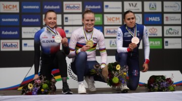 Women U23 Podium in Hulst 🌈 🥇 Leonie Bentveld 🇳🇱 🥈 Viktória Chladoňová 🇸🇰 🥉 Célia Gery 🇫🇷 photo: UCI