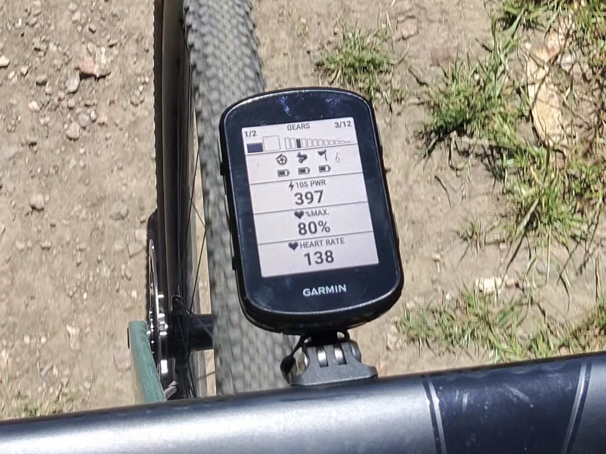 Garmin 840 with the graphic display of gear position using the TRP Vistar/Classified system.