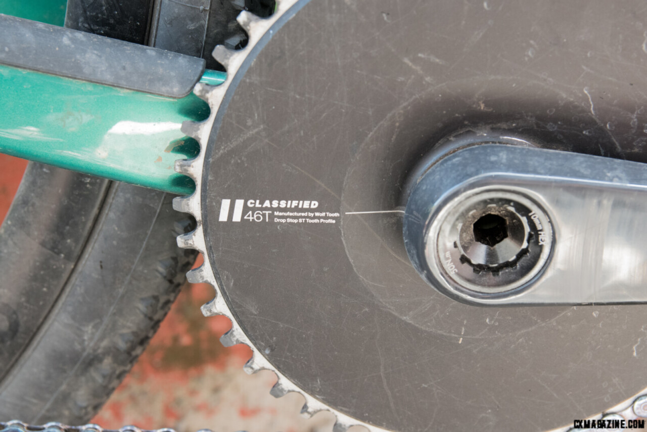 The one-piece machined aluminum wide-narrow 1X chainring by Wolf Tooth Components