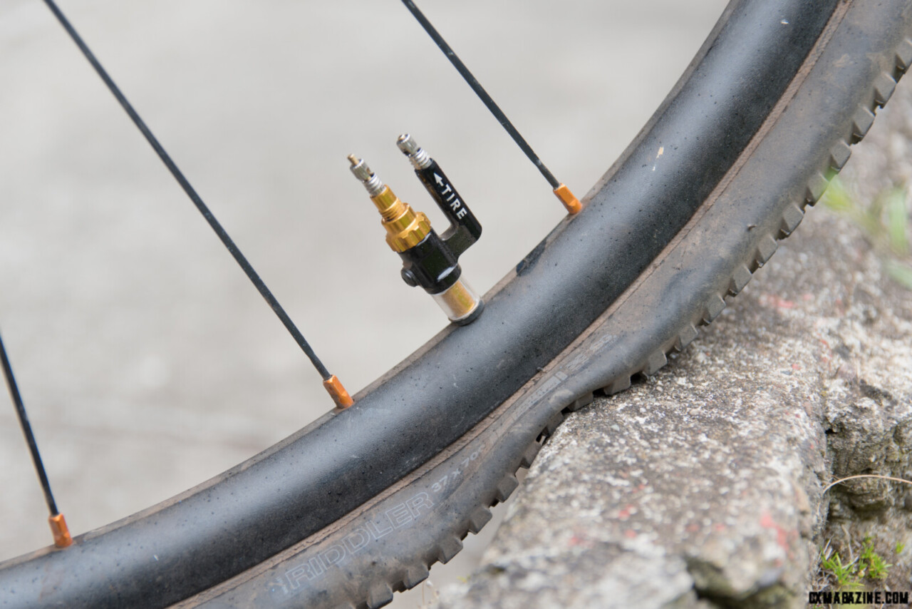 With the tire deflated completely, the OPTIS @ 50psi provides rim protection and some tire retention.